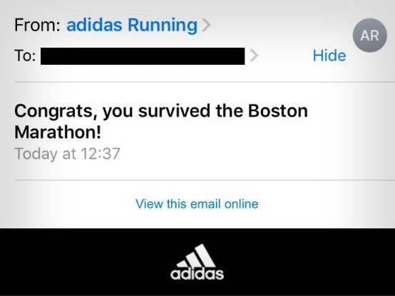 adidas boston marathon tweet